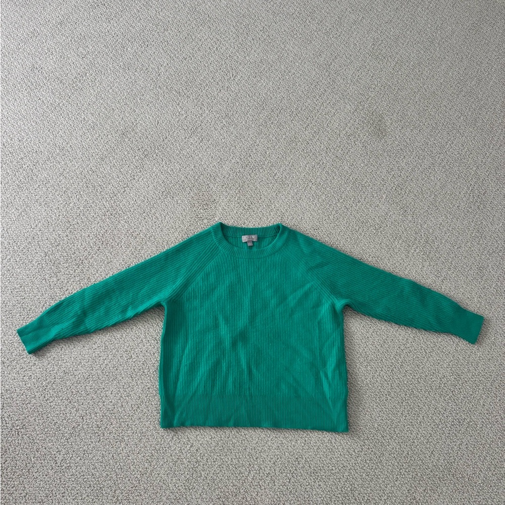 J. Crew Green Knot Sweater